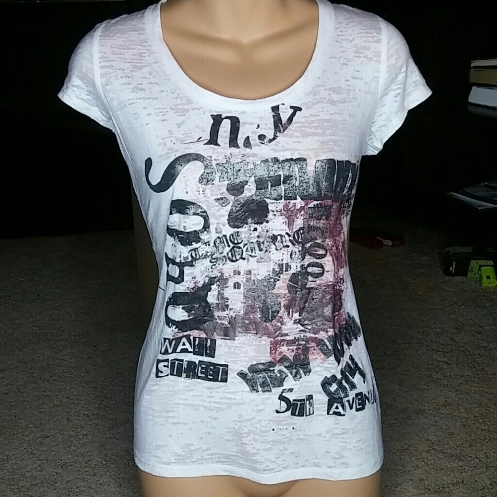Burnwash "New York" theme graphic tee